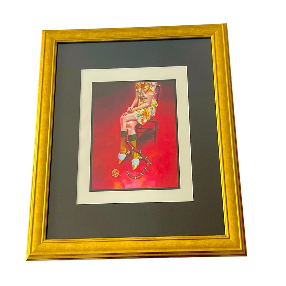 Framed Gucci Fashion Figurative Lithograph, Framed